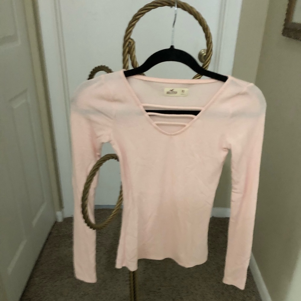 Hollister- long sleeve pink sweater size XS